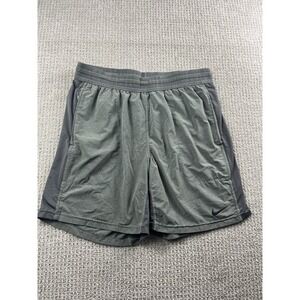 Nike Flex Yoga Training Shorts Mens Large Grey Heathered Athletic Gym BV2770